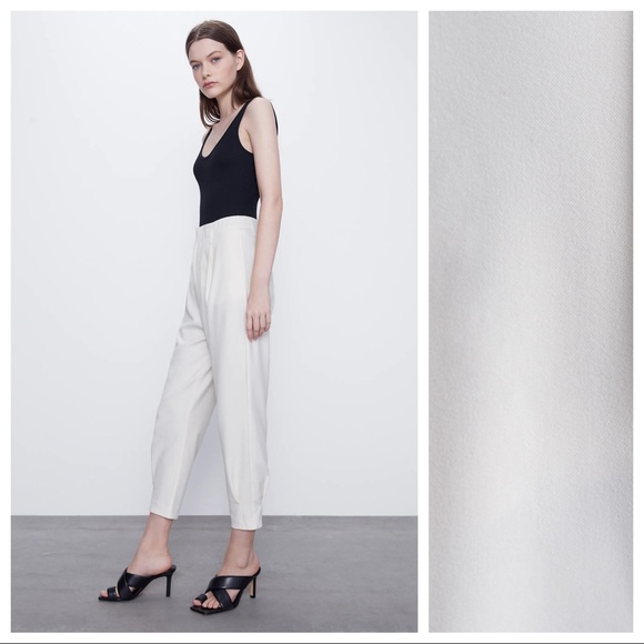 NWT. Zara Cream Slouchy Trousers. Size M, XL. - Picture 5 of 10